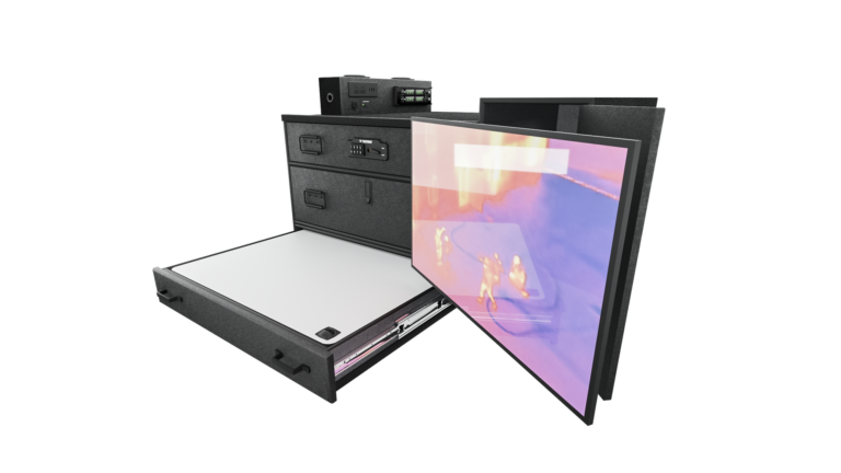 3D render of the DC7 Swing Out system by TruckVault