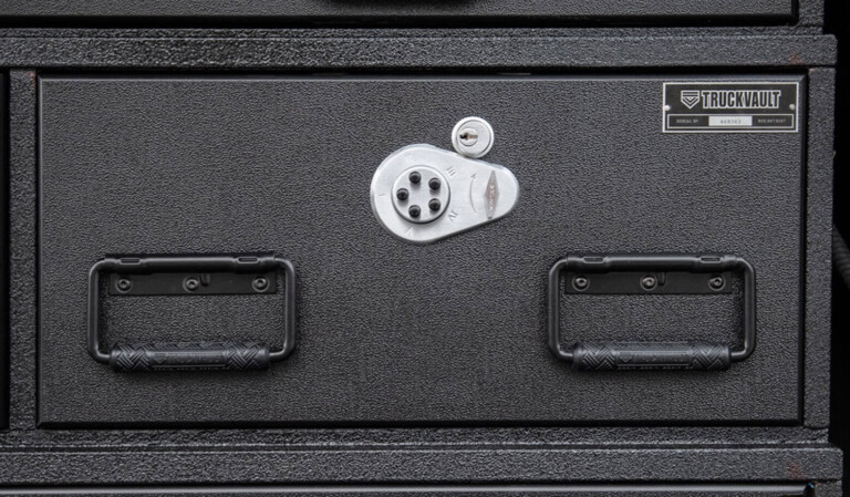 Kaba Simplex lock on a TruckVault drawer