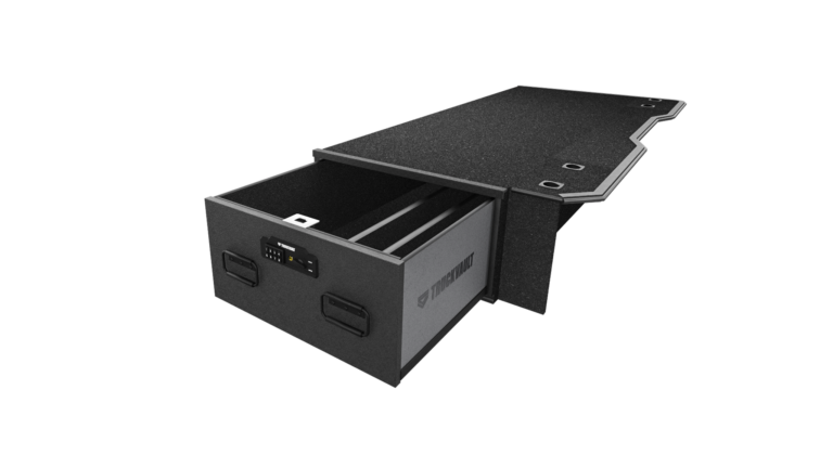 3d render of the CB1 Half Width drawer shown partially open